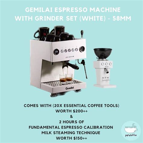 Gemilai Espresso Machine With Grinder Set Pre Order Tv Home