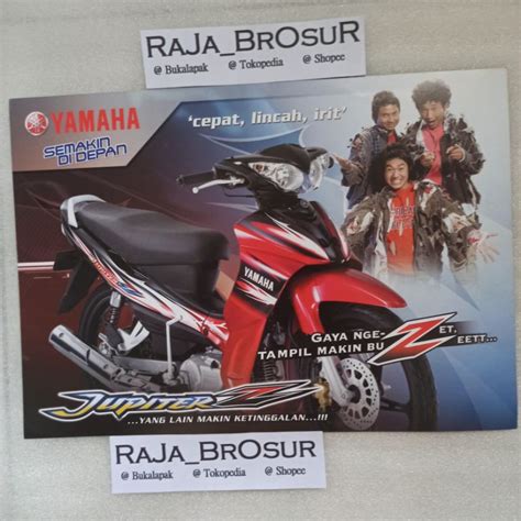 Jual Poster Brosur Jadul Yamaha Jupiter Z 2007 Burung Hantu Merah Hitam