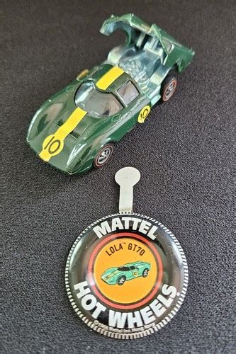 VINTAGE HOT WHEELS REDLINE LOLA GT70 Green Enamel Mattel 1968 INCLUDES BADGE EBay