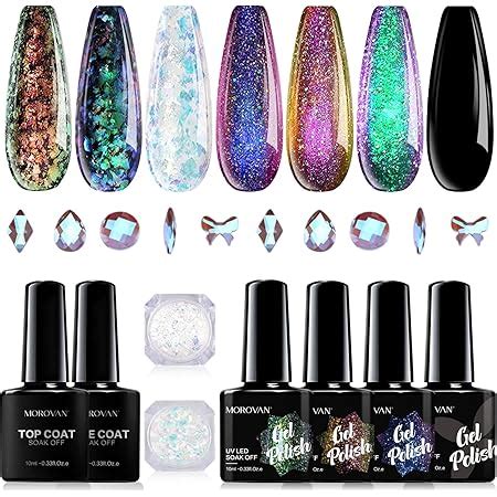 Amazon GAOY Glitter Inspire Gel Nail Polish Set Of Colors Including Pink Nude Glitter Gel