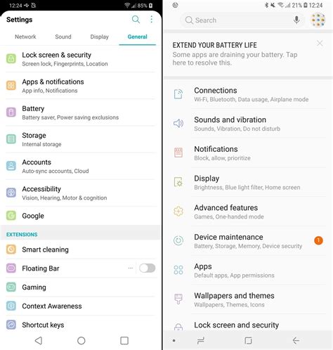 Lg G7 Thinq Vs Samsung Galaxy S9 Visual Interface Comparison Phonearena