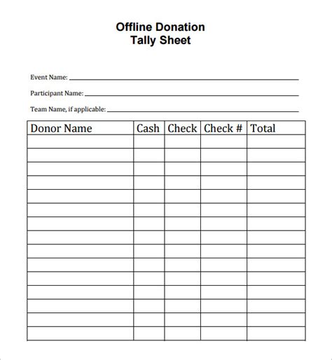 FREE 10 Sample Donation Sheet Templates In Google Docs Google Sheets