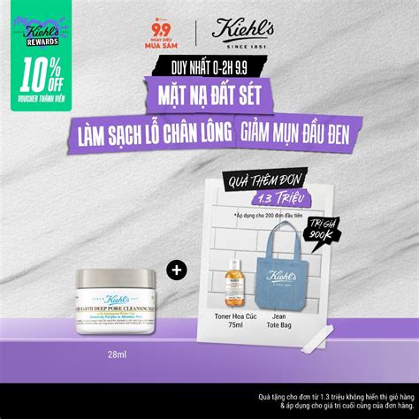 Mặt nạ đất sét Kiehl s Rare Earth Deep Pore Cleansing Masque 28ml