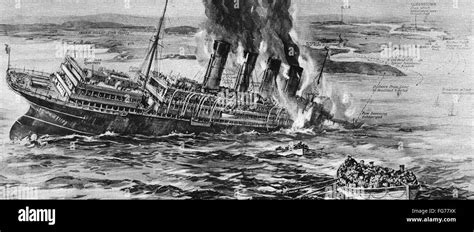 La I Guerra Mundial Lusitania Nel Hundimiento Del Cunard Liner