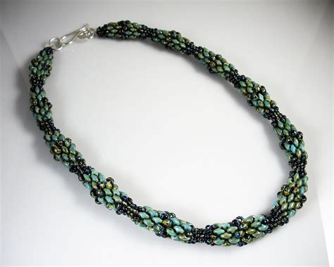 Sold Beadweaving Sculptured Peyote Stitched Superduo Rope In Etsy