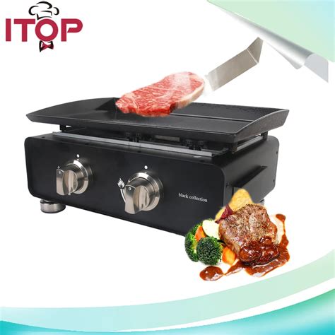 Itop Bp 02 Popular Outdoor Machine Gas Plancha Bbq Grill Griddle Easy To Cook Steak Meat And