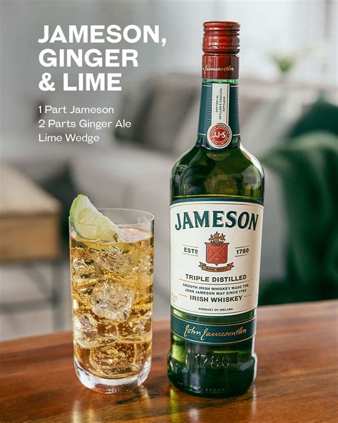 Jameson, Ginger & Lime | Jameson cocktails, Jameson drinks, Whiskey ...