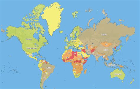 I Paesi Pi Pericolosi Al Mondo Per Viaggiare In Una Mappa Trip