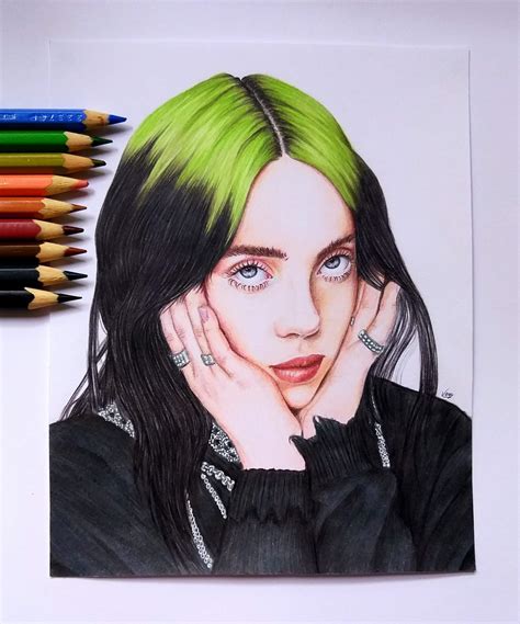 Billie Eilish Foto En Dibujo Dibujos De Famosos Fotos En Caricatura