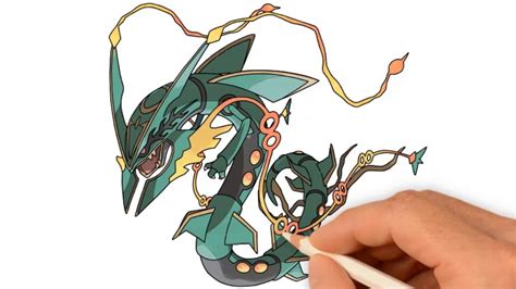 How To Draw Pokedex 2018 Draw Step By Step Pokedex Mega Rayquaza