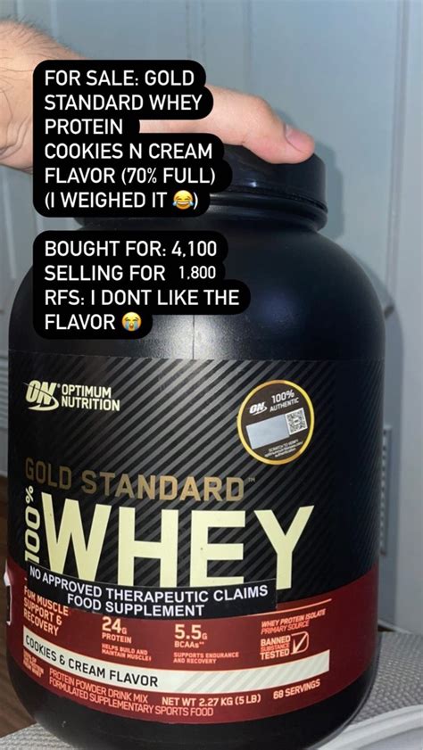 Gold Standard Whey Protein 5lbs Cookies And Cream Health Nutrition