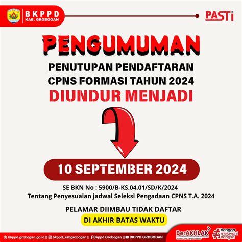 PENGUMUMAN TENTANG PENYESUAIAN JADWAL SELEKSI PENGADAAN CALON PEGAWAI