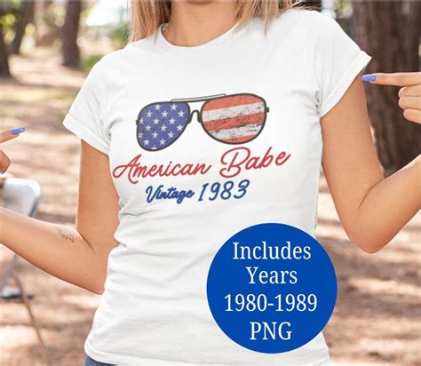 4th Of July PNG Vintage 1980s Png American Babe Sublimation Png Vintage Americana Fourth July