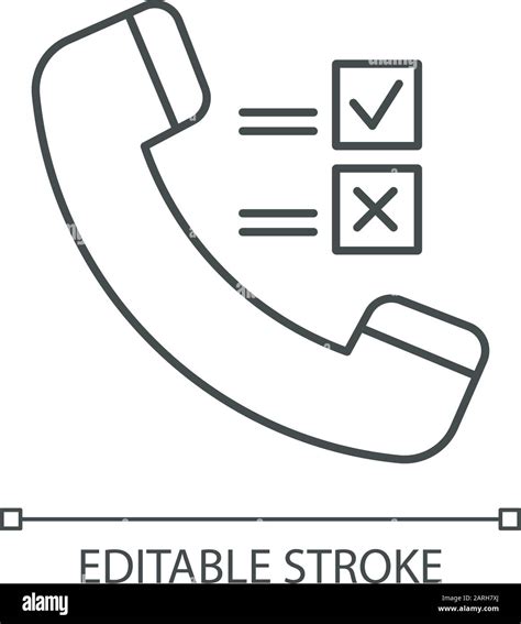 Icono lineal de la encuesta telefónica Investigación social Encuesta