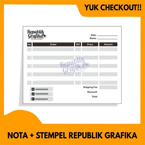 Jual Nota Toko Stempel Republik Grafika Khusus Nota Stempel Kab