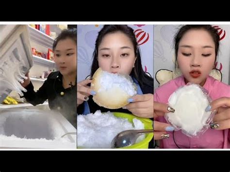 FREEZER FROST MUKBANG IN DEEP FREEZER CRUNCHY CRISPY ICE BOWL SOFT