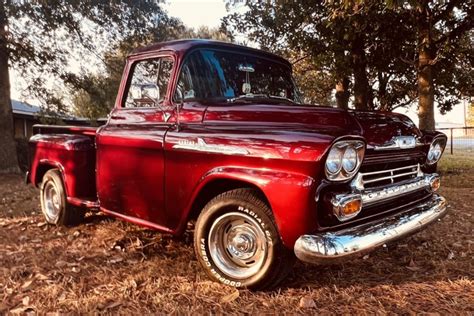 327 Powered 1958 Chevrolet Apache 3200 Stepside Pickup 4 Speed For Sale On Bat Auctions Sold