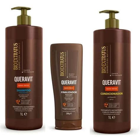 Queravit Bio Extratus Shampoo E Condic L Finalizador G Kit De