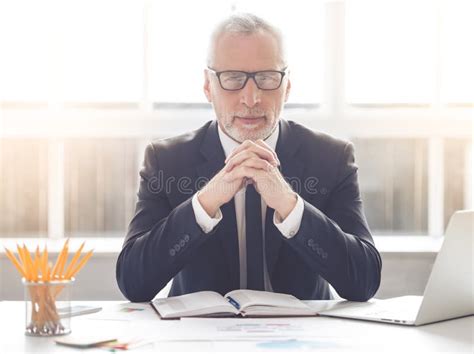 Handsome Mature Businessman Stock Photo Image Of Gadget Caucasian