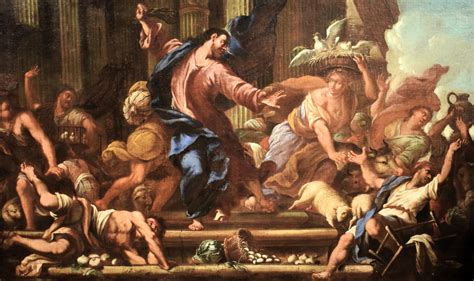 J Sus Chasse Les Marchands Du Temple Francesco Solimena