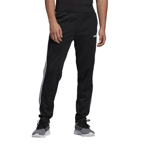 Adidas Essentials 3 Stripes Tapered Pant Tricot Black