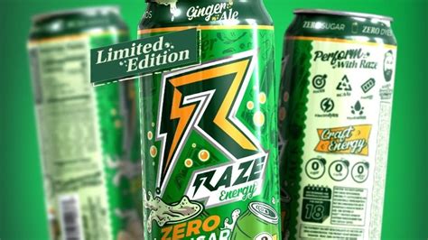 Raze Ginger Ale Energy Drink Review And Taste Test Youtube