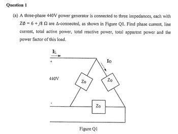 Answered A A Three Phase V Power Generator Bartleby