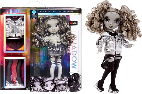 Rainbow High Shadow Series 1 Nicole Steel Grayscale Fashion Doll 2