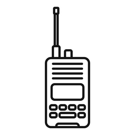 Premium Vector Radio Walkie Talkie Icon Outline Radio Walkie Talkie