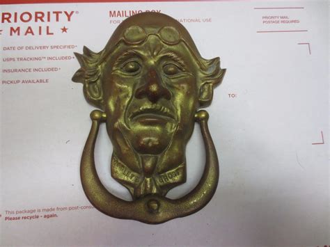 Vintage Cast Brass Scrooge Jacob Marley Ghost Door Knocker Kentucky Usa