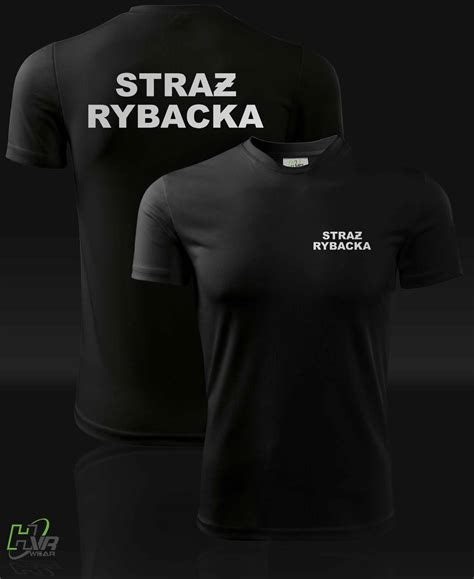 Koszulka termoaktywna T shirt STRAŻ RYBACKA Odblaskowo pl