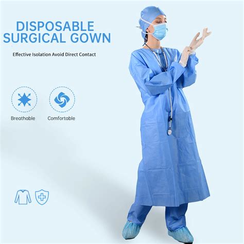 Hot Disposable Nonwoven Medical Surgical Gown Isolation Gown Hot