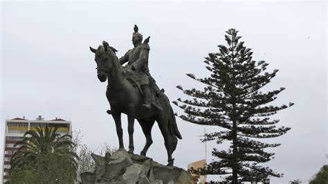 Equestrian statue of Bernardo O'Higgins in Valparaiso Chile