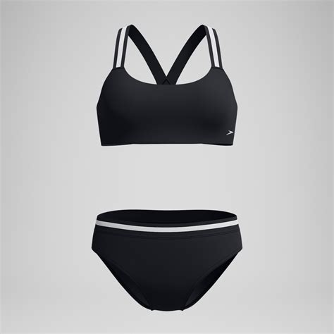 Women S Vanquisher Two Piece Bikini Black Speedo USA