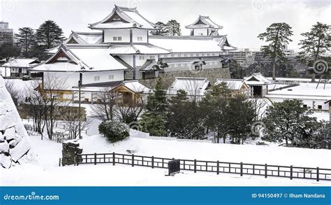 Kanazawa Castle in Winter editorial photography. Image of landscape ...