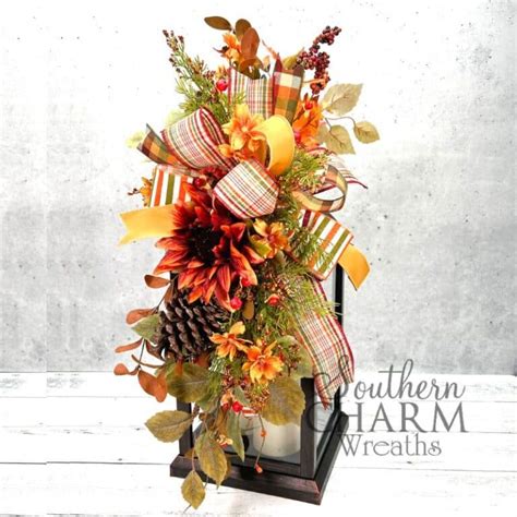 How To Make A Fall Lantern Swag Southern Charm Wreaths