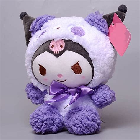 Sanrio Cartoon Panda Transformed Kuromi Plush Toy 20cm Graduation T Cartoon Plush Doll