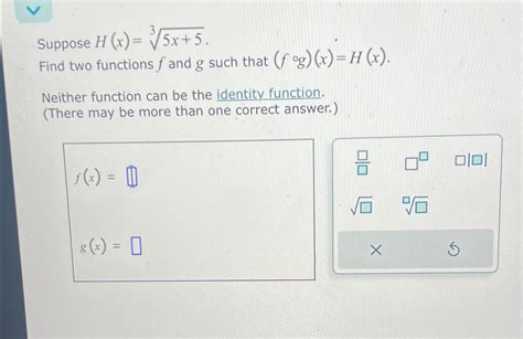 Solved Suppose H X X Find Two Functions F And G Such Chegg