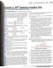 AP Statistics Practice Test Chapter 5 Multiple Choice Questions