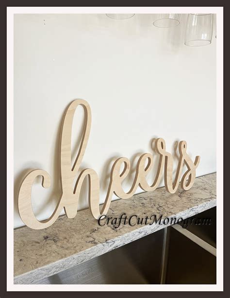 Cheers Sign Cutout Shape Cheers Bar Sign Scripted Laser Cut - Etsy