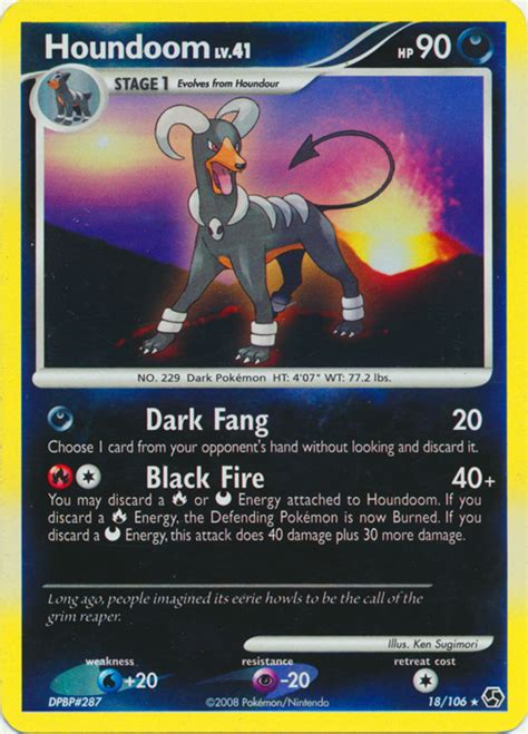 Pok Mon Diamond Pearl Great Encounters Card Houndoom Parallel