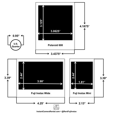 Fuji Instax Photo Size Mini vs. Wide vs. Polaroid. Visit us a ...
