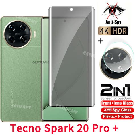 Tecno Spark Pro Anti Spy Privacy Curvo Cobertura Completa