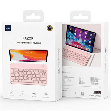 ᐉ Клавіатура бездротова WIWU Razor Wireless Keyboard RZ 01 Pink