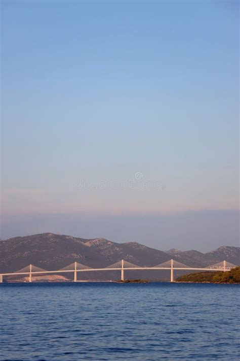 The Peljesac Bridge Stock Photo Image Of Contemporary 255952444