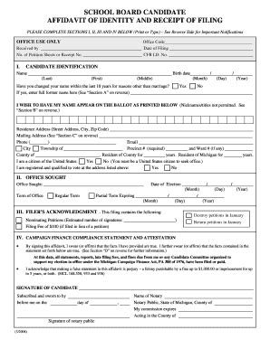 Fillable Online Michigan Michigan Name Affidavit Fillable Form Fax