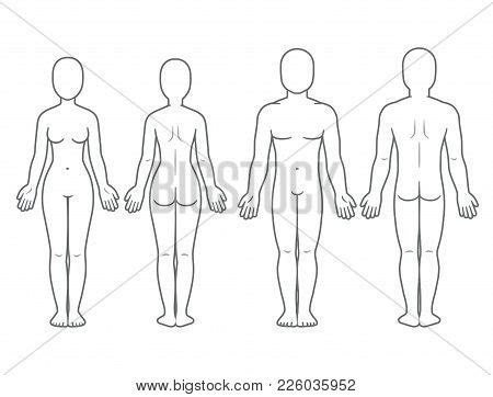 Printable Outline Of Female Human Body Front And Back Goimages Web