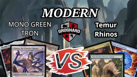 Mono Green Tron Vs Temur Rhinos Mtg Modern Youtube