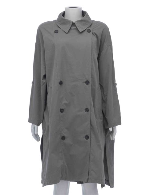 Zara Trench Coat Cinza Liso Troc