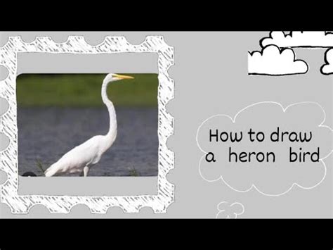 How To Draw A Heron Bird Very Easy Steps To Draw A Heron Youtube